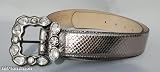 Leatherock Silver Metallic Leather Belt