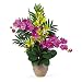 Nearly Natural Double Phal/Dendrobium Silk Flower Arrangement