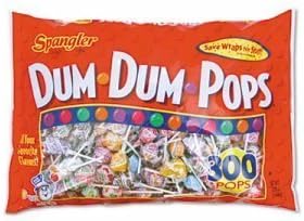 Dum-Dum-Pops, Assorted Flavors, Individually Wrapped, 300/Pack by SPANGLER CANDY COMPANY