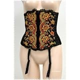 Orlfa Black Waist Shaper Girdle Garter #3365 sz S