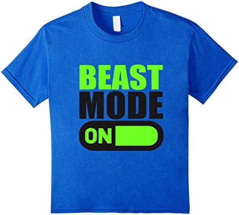 BEAST MODE: ON  FOR YOU BODYBUILDING ADULT &amp; KIDS T SHIRT - Kids 12 - Royal Blue