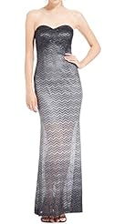 Chevron Print Polyester/Knit Full Length Sleeveless Sheath  Dress