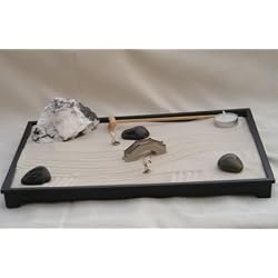 Bonsai Boy's Executive Desktop Meditation Zen Garden<br>14.5"x10.5"x1.0" - 7 lbs.