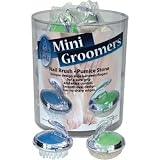 Kingsley Mini Groomer Nylon Nail Brush With Clear Ergo Grip Handle Blue