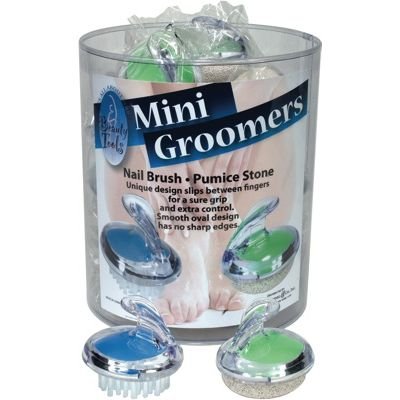 Kingsley Mini Groomer Nylon Nail Brush with Clear Ergo-Grip Handle - Blue (Nagel Behandlun Preisvergleich