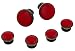 Retro darkened silver plated cufflinks and shirt stud formal set with red enamel. Presentation boxed. Made in the USA