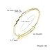 Girl Era Best Gift Fine Cut 18k Gold Polished Bangle Bracelet