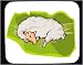 Decorated Mouse Pad with background, sheep, hay, rest, animal