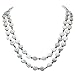 14k Yellow Gold 10-11mm Freshwater Pearl with 3mm Gold Beads and Green Magnesite Long Length 48