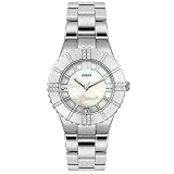 GUESS? Women's 95469L Silver-Tone Crystal Accented Watch
