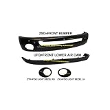 02-08 DODGE RAM FRONT BUMPER BLK APRON FOG BEZEL 4 PCS 