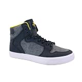 Supra Vaider S28199 Mens Laced Leather & Chambray Trainers Navy Yellow - 8