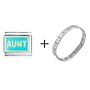 Aqua Blue Aunt Italian Charm