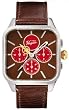 Men's Chronograph Brown/Red Leather Strap Watch - Original Penguin