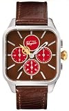 Men's Chronograph Brown/Red Leather Strap Watch - Original Penguin