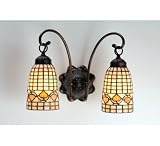 14.5W Ivory Tiffany Acorn 2 Lt Sconce