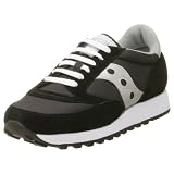 Saucony Mens Jazz Nylon Suede Sneaker,Black/Silver,10 M