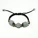 Hand-knotted Twist Bead Jade One-of-a-Kind Bracelet - Adjustable Cord