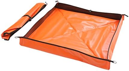 AIRE INDUSTRIAL 909-040604O Go-Go Berm Portable Containment, 60 gal Spill Capacity, 48" Length x 72" Width x 4" Height, Orange