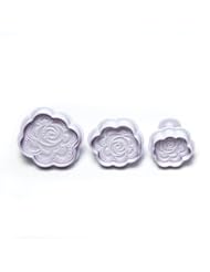 Home: Rose Blossom 3 Piece Flower Cookie Cutter & Cake Decorating Set by Kurtzy TM - Kurtzy