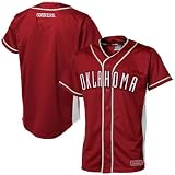 NCAA Oklahoma Sooners Youth Fielder Baseball Full Button Jersey - Crimson (X-Large)
