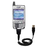 Coiled Power Hot Sync and Charge USB Data Cable w/ Tip Exchange for the Sprint Treo 700p - Gomadic Brand