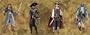Pirates of The Caribbean- Curse of the Black Pearl Series 1 Action Figure Set of 4