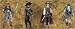 Pirates of The Caribbean- Curse of the Black Pearl Series 1 Action Figure Set of 4