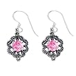 FOJO's Marcasite and Pink CZ Earrings