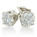 1ct 14K White Gold Round Diamond Stud Earrings ( I2-I3 H/I)