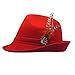 German Hunter Red Hat Fedora and Edelweiss & Feather (X-Large)