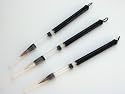 Set of 3 Piston Fill Waterbrush for Sumi or Chinese Painting, Watercolor or Watersoluble Pencils and Crayons