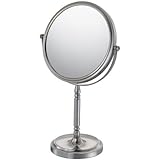 Mirror Image 86675 Recessed Base Vanity Mirror with Brushed Nickel Frame, 7.75-Inch