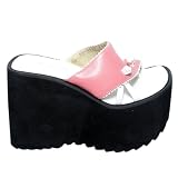 Womens Platform Wedge Open Toe Thong Sandal Pink 4 11 41TVJPWBhfL. SL160 Womens Platform Wedge Open Toe Thong Sandal Pink 4 11