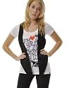 Numph Drop Waist Coat : Black 8