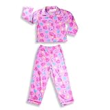 Dream Apparel - Girls Long Sleeve Heart Pajamas, Pink