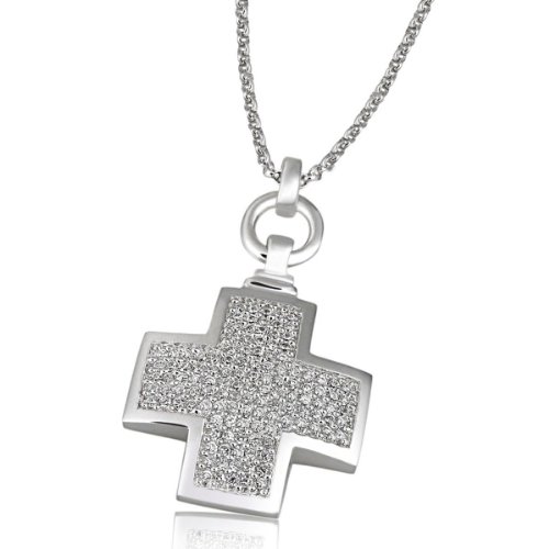 Goldmaid Damen-Collier Kreuz Pavee Silber 925 135 Zirkonia 45 cm Kr C4385S Preisvergleich