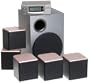 Midiland S4-8200 Digital 5.1 Computer Speakers (6-Speaker, Black & Silver)