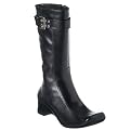 Mossimo® Glory Mid-Shaft Low-Wedge Boots- Black