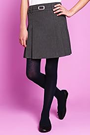 Buckle Detail Pleated Skirt with Adjustable Waist