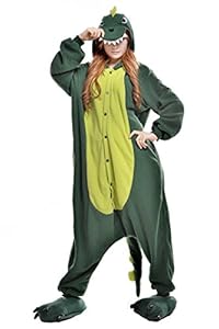 NEWCOAPLAY Unisex Onesies Pajamas Kigurumi Cosplay Sleepsuit Costume (XL, Dinosaur)