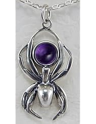 A Friendly Little Spider in Sterling Silver and Accented with Genuine Amethyst
