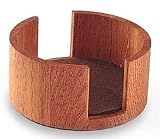 Oak Circular Coaster Holder for Thirstystone Sandstone Coasters