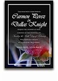 100 Rectangular Wedding Invitations - Dawn Frosted Rose