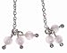 Sterling Silver Threader Earrings with Decorative Pink Beads