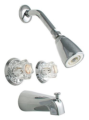 LDR 011 8700 Double Handle Tub and Shower Faucet, Chrome
