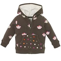 The Children's Place Baby-Girls Bear Printed Monkey Hoodie