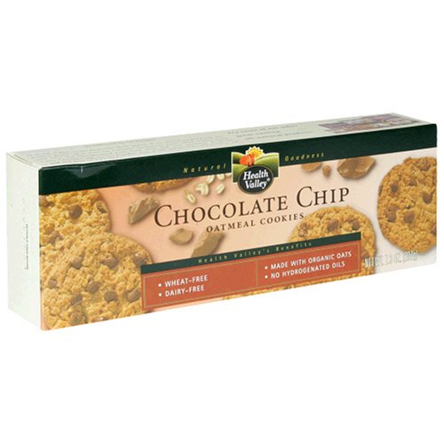 Health Valley Wheat-Free Dairy-Free Oatmeal Chocolate Chip Cookies, 7.3-Ounce Boxes (Pack... by Health Valley