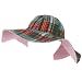 New Cotton Plaid Madras Floppy Beach Hat Green Reverse Pink