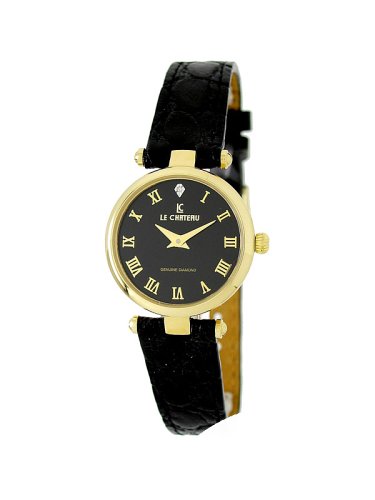 Le Chateau Women's Watch with Roman Numerals & Genuine Diamond-2033L